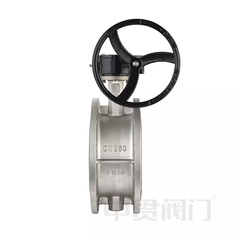 Katup kupu-kupu-kupu flange stainless steel